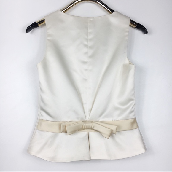 Vera Wang Wedding Dress Top Satin Bow Cream - Picture 4 of 8
